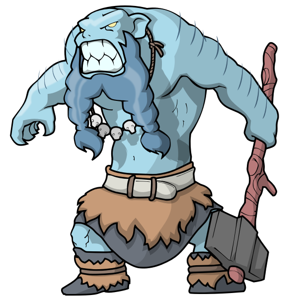 SVG Blue scary giant