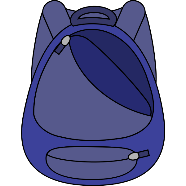 SVG Blue school bag