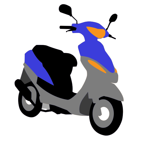 SVG Blue scooter