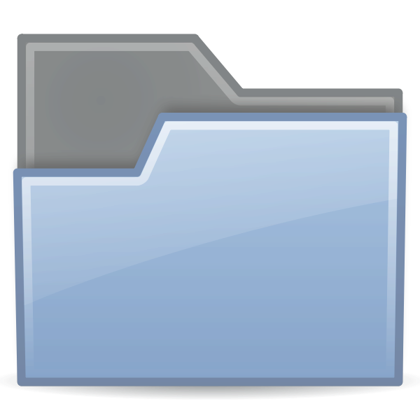 SVG Blue semitransparent folder