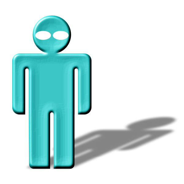 SVG Blue shadow man