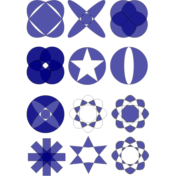SVG Blue shapes