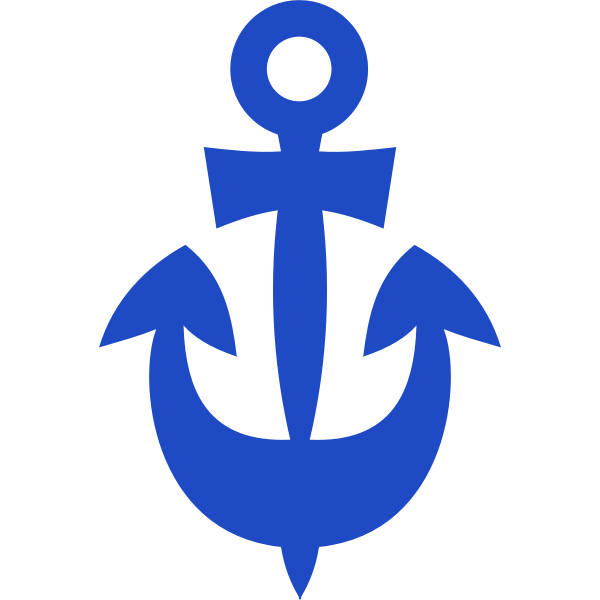 SVG Blue ship anchor vector image