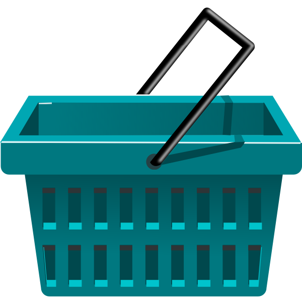 SVG Blue shopping cart vector image