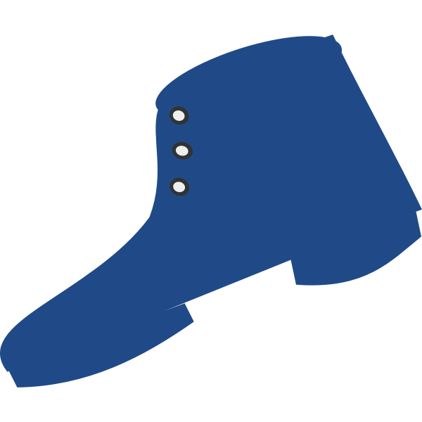 SVG Blue silhouette of a boot vector image