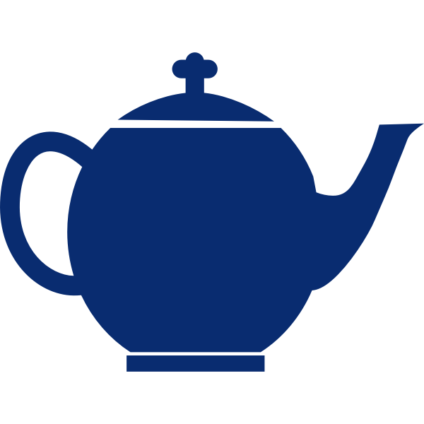 SVG Blue silhouette vector image of tea pot