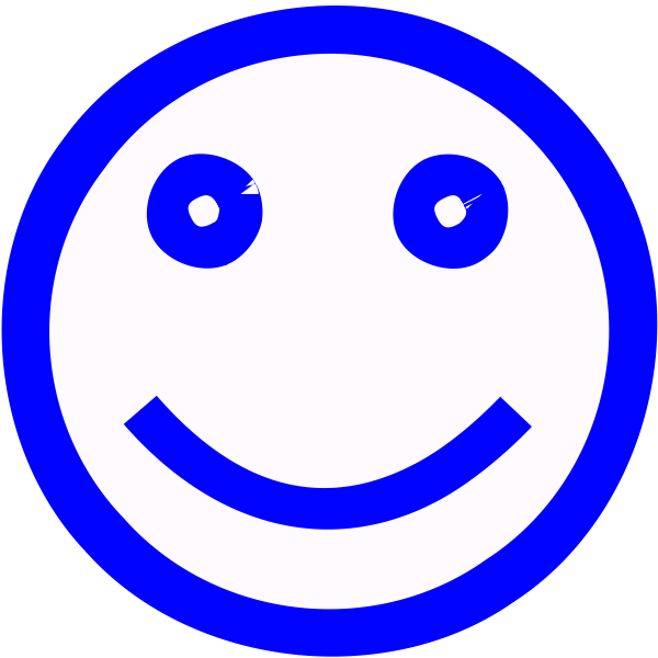 SVG Blue smiley face vector image