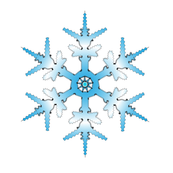 SVG Blue snowflake vector illustration