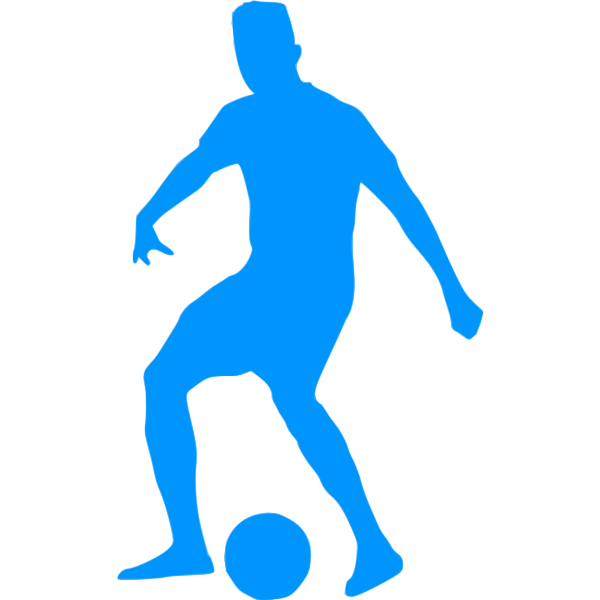 SVG Blue soccer player