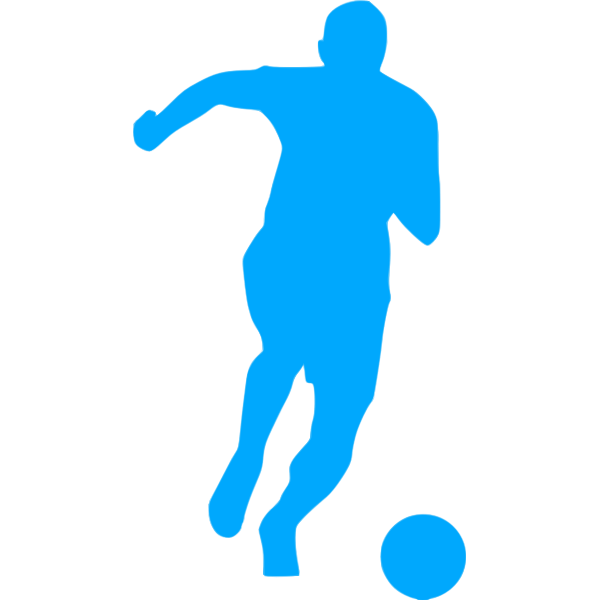SVG Blue soccer player icon
