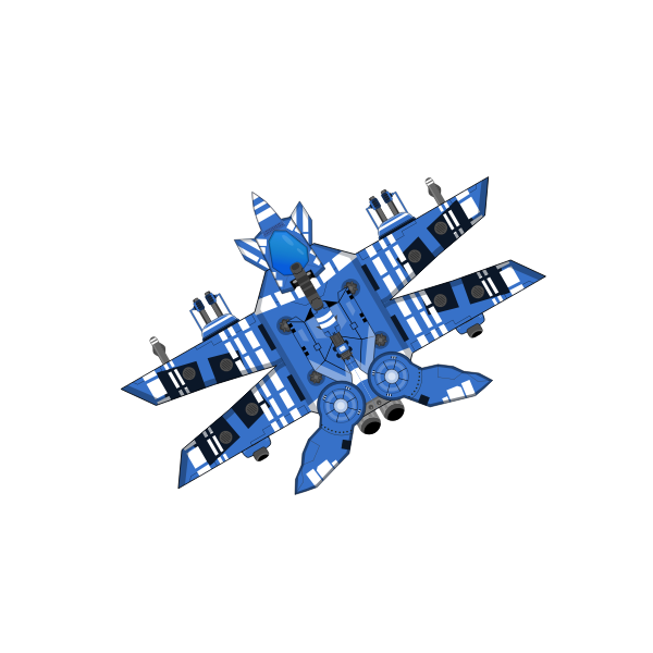 SVG Blue spaceship