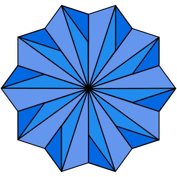 SVG Blue spirograph