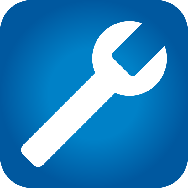 SVG Blue square repair logo vector image