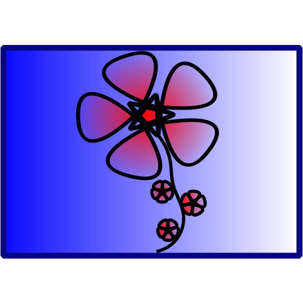 SVG blue star flower