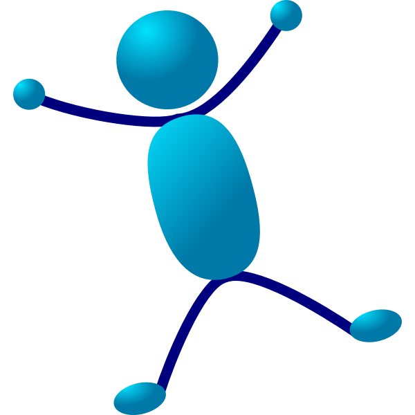 SVG Blue stick figure