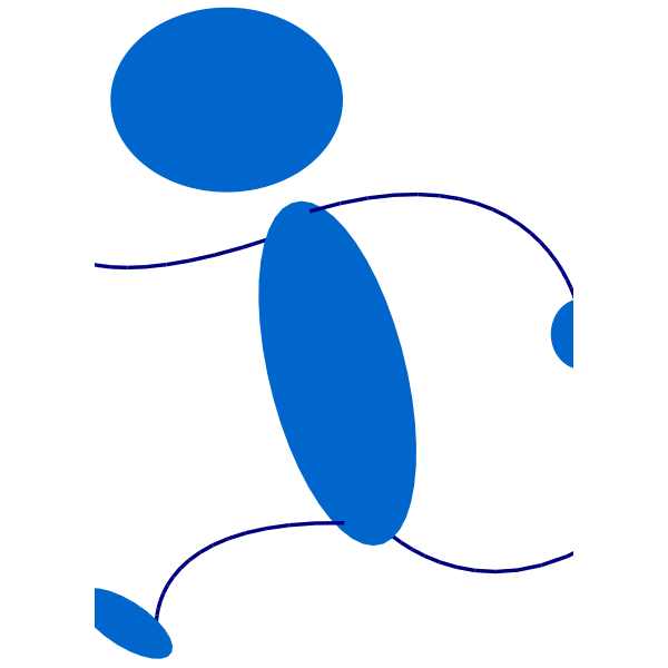 SVG Blue stick man
