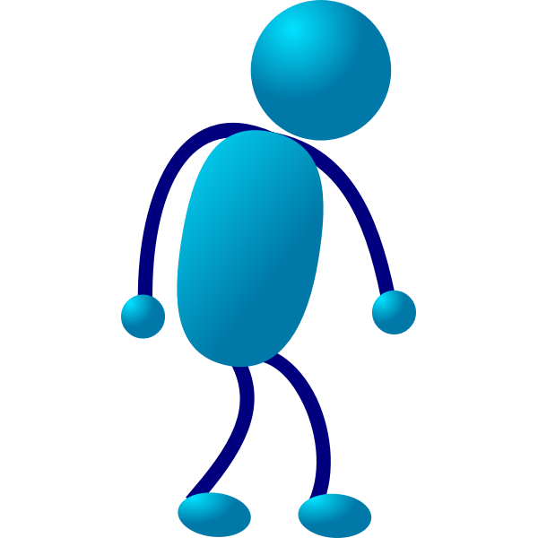 SVG Blue stick man figure vector illustration
