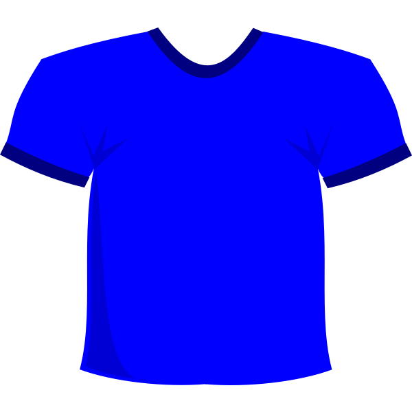 SVG Blue T-shirt vector clip art