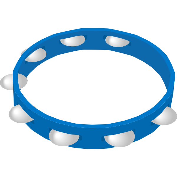 SVG Blue tambourine vector drawing