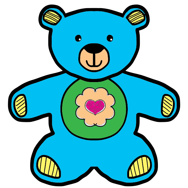 SVG Blue Teddy Bear