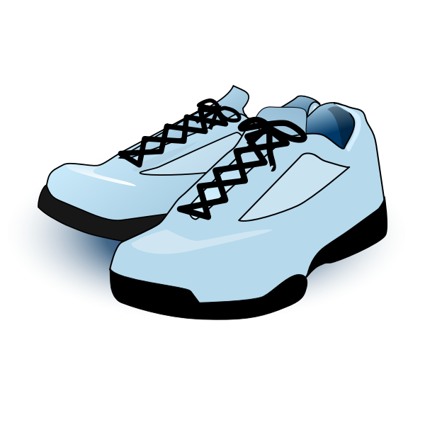 SVG Blue tennis shoes vector image