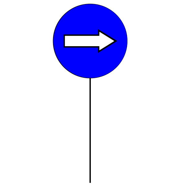 SVG Blue traffic symbol