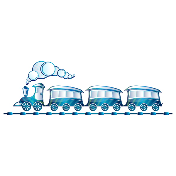 SVG Blue Train Vector