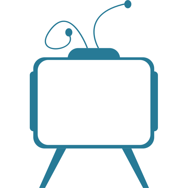 SVG Blue TV receiver vector image