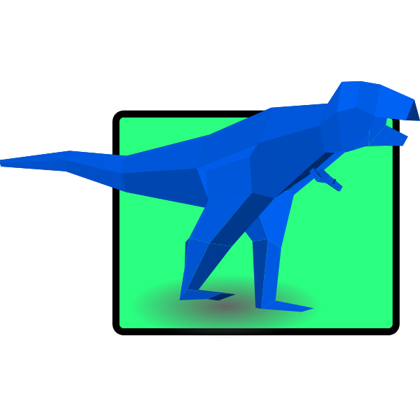 SVG Blue tyrannosaurus vector illustration