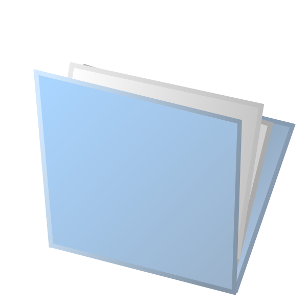 SVG Blue vector drawing of plastic folder with papers