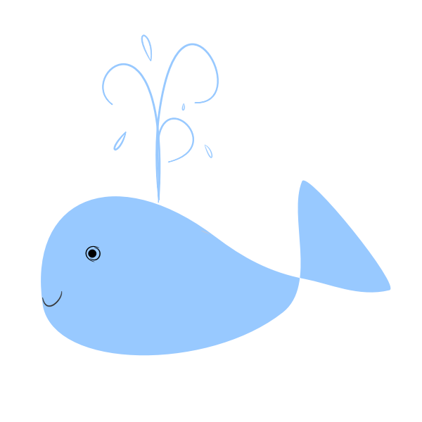 SVG Blue whale vector