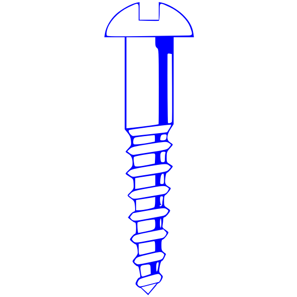 SVG Blue wood screw