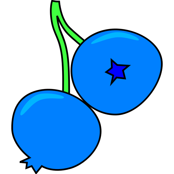 SVG Blueberry vector image
