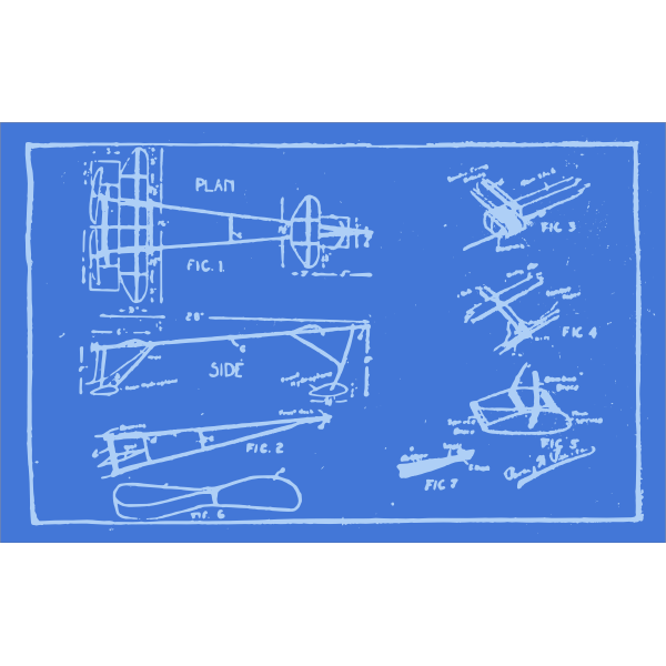 SVG Blueprint of an Airplane