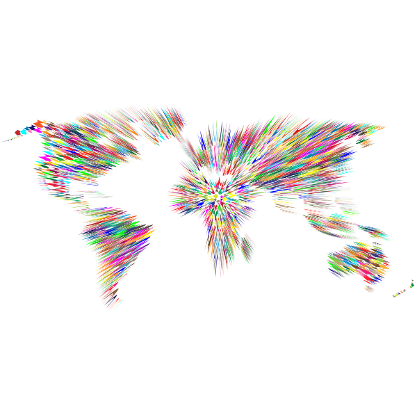 SVG Blurred world map