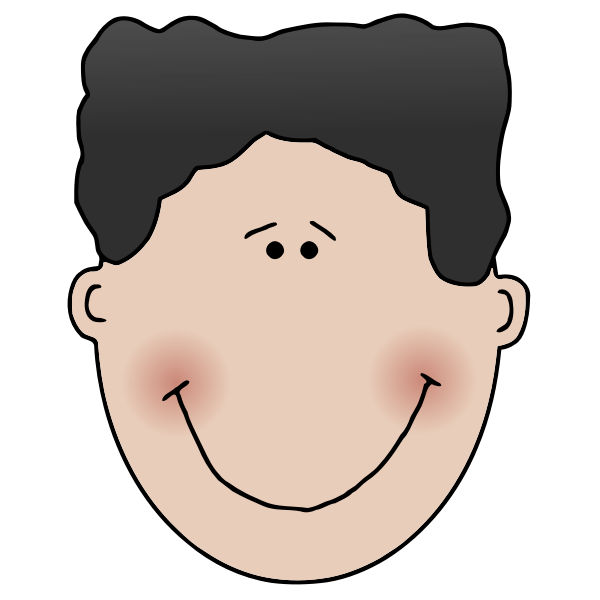SVG Blushed man smiling vector image