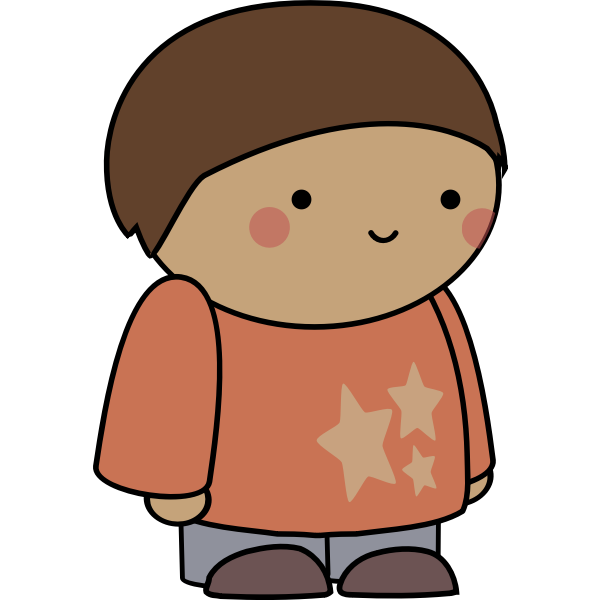SVG Blushing comic character