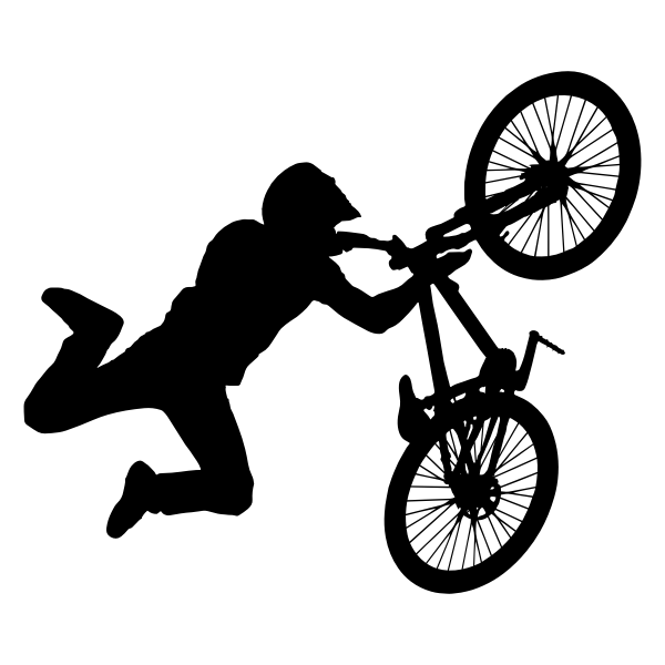 SVG BMX Stunt Silhouette 2
