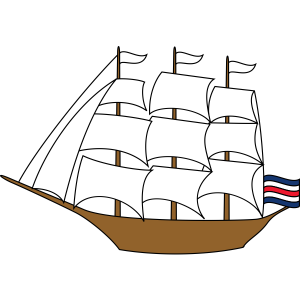 SVG Boat and flag