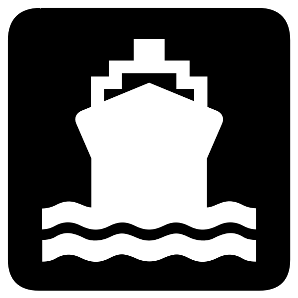 SVG Boat port sign vector drawing