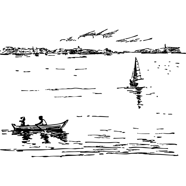 SVG boating scene