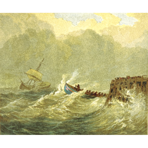 SVG Boats in the storm