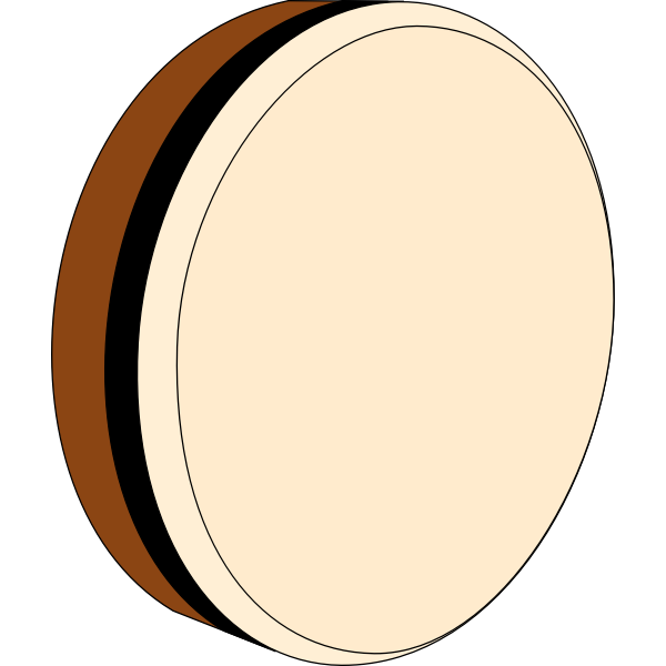 SVG Bodhrn drum vector image