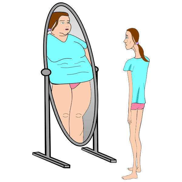 SVG Body dysmorphia cartoon