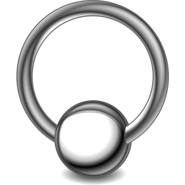 SVG Body piercing ring vector illustration