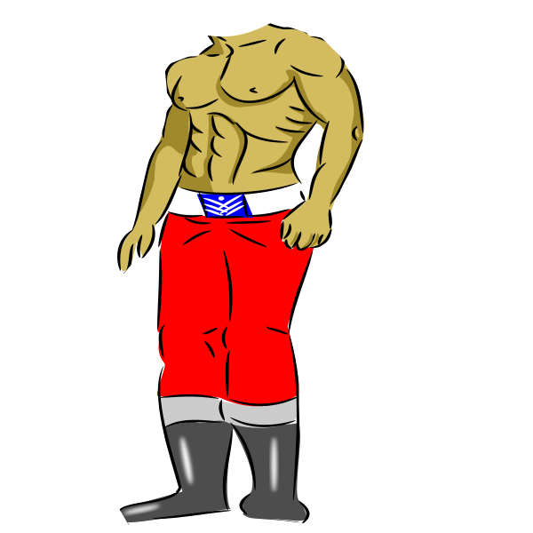 SVG Bodybuilder without head vector illustration
