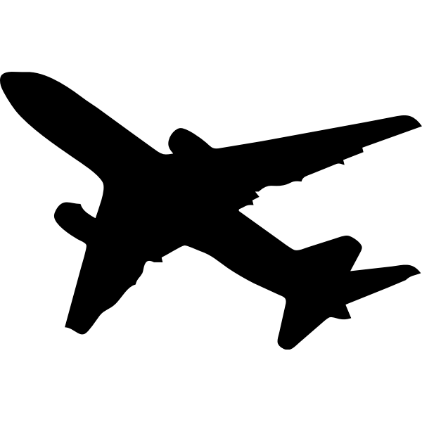 SVG Boeing 767 silhouette vector image