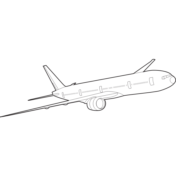 SVG Boeing 777 vector image