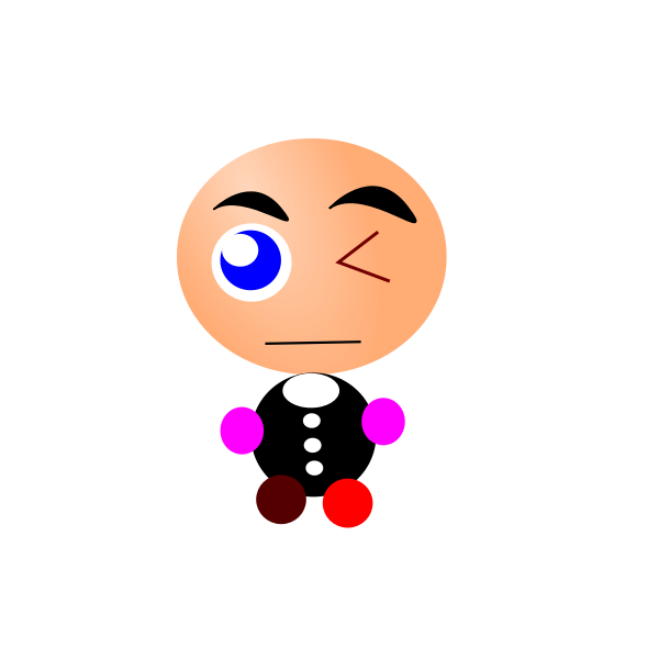 SVG Bold circle man