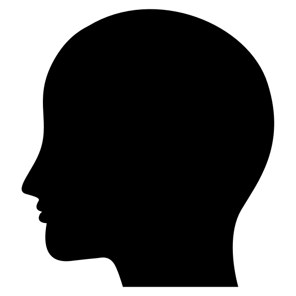 SVG Bold female profile